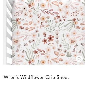 Caden Lane Crib Sheet - Soft Blush Floral